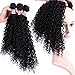 Kinky Curly Synthetic Hair Weave 3 Bundles 16 18 20 Inches Black Synthetic Hair Weft Extensions High Temperature Heat Resistant Fiber