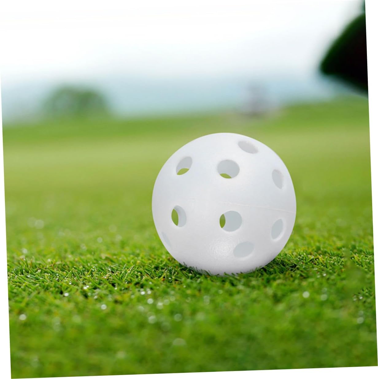 TOYANDONA 100pcs White Plastic Golf Practice Balls Hollow Lightweight Training Balls for Indoor Backyard Swing and Driving Range Use