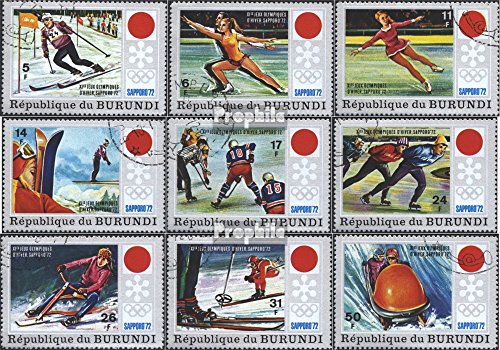 Prophila Collection Burundi 844A-852A (Completa Edizione) 1972 Olympics. Giochi Invernali `72, Sapporo (Francobolli per i Collezionisti) Sport Invernali