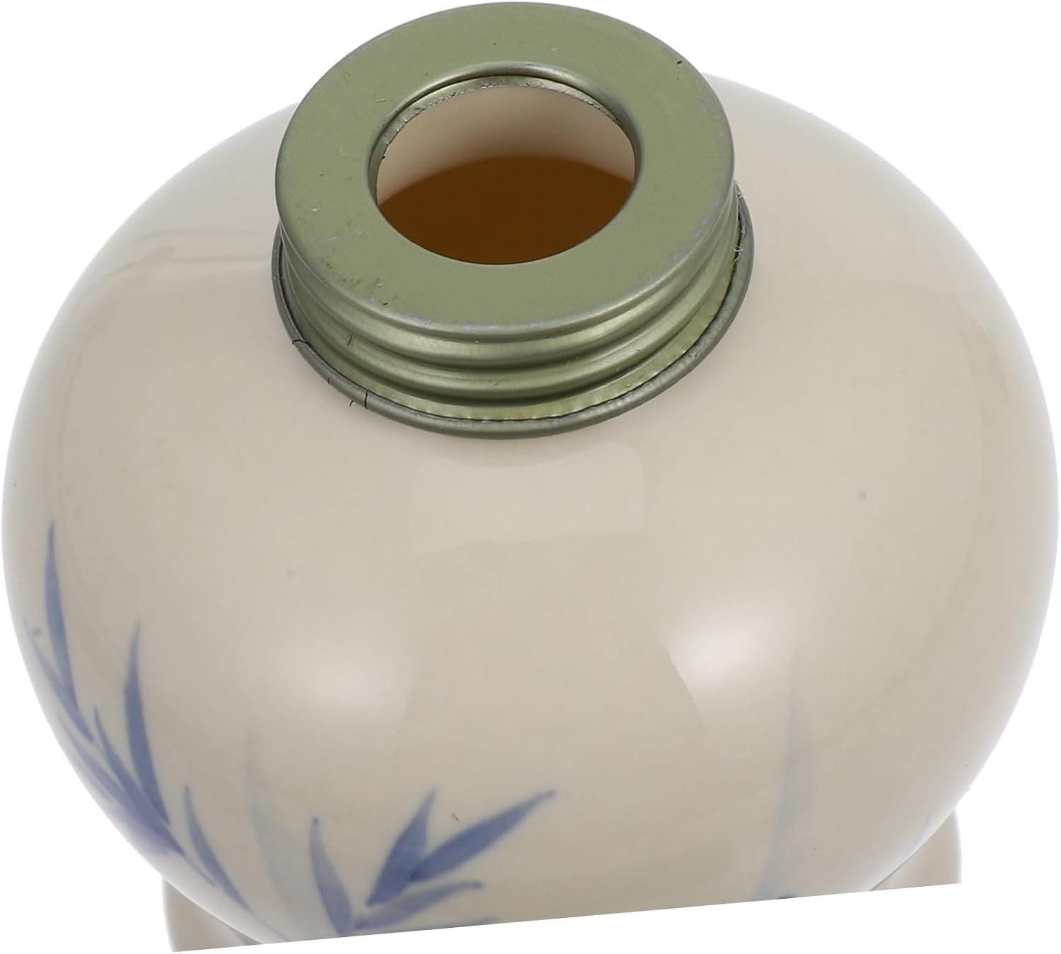 Alipis Vintage Glass Oil Lamp Ceramic Kerosene Lantern for Use Easy Refill Design Dependable Lighting for Home Decor Emergency Situations Buddha Oil Lamp