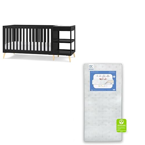 Vista 13 de Delta Children Essex - Cuna convertible 4 en 1, color gris con patas de color natural