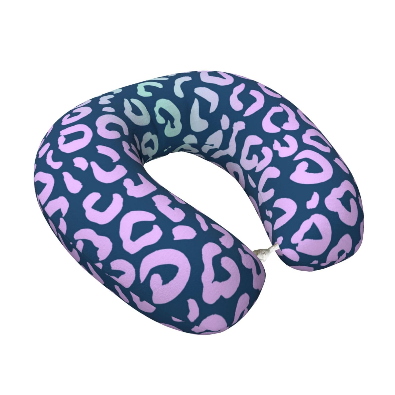 LKYMOH Animal Background Leopard Or Cheetah Or Jaguar, Travel Neck Pillow U-Shaped Memory Neck Support Soft Comfortable With Washable Cover For Airplane Car Traveling and Office