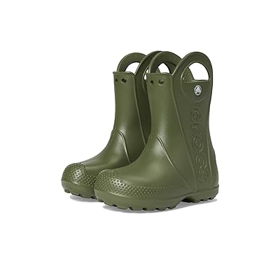 Crocs Kids Handle It Rain Boots (Toddler) Kids Shoes Army Green