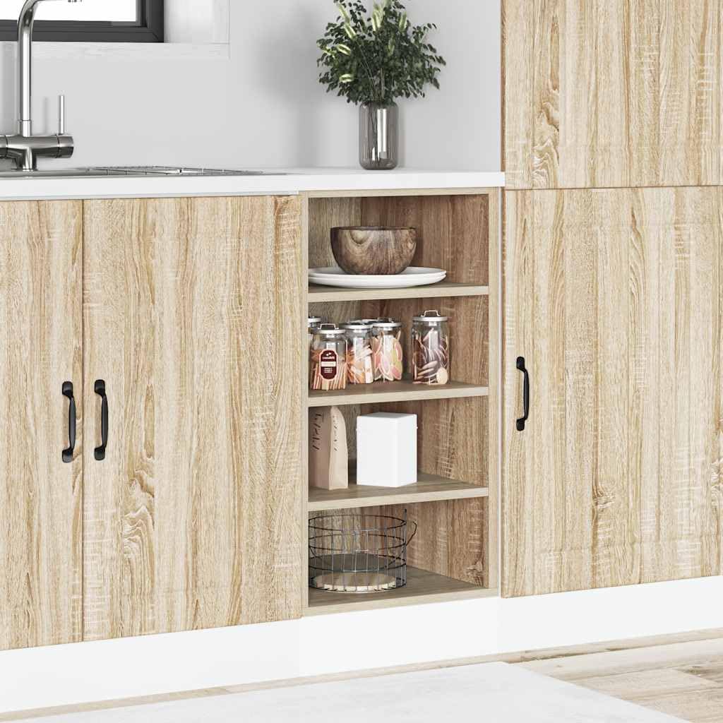 vidaXL Unterschrank Riga Sonoma-Eiche 40x44,5x81,5 cm Holzwerkstoff,Küchenschrank, Gastronomieschrank, Gastro Möbel, Küchenmöbel, Aufbewahrungsschrank