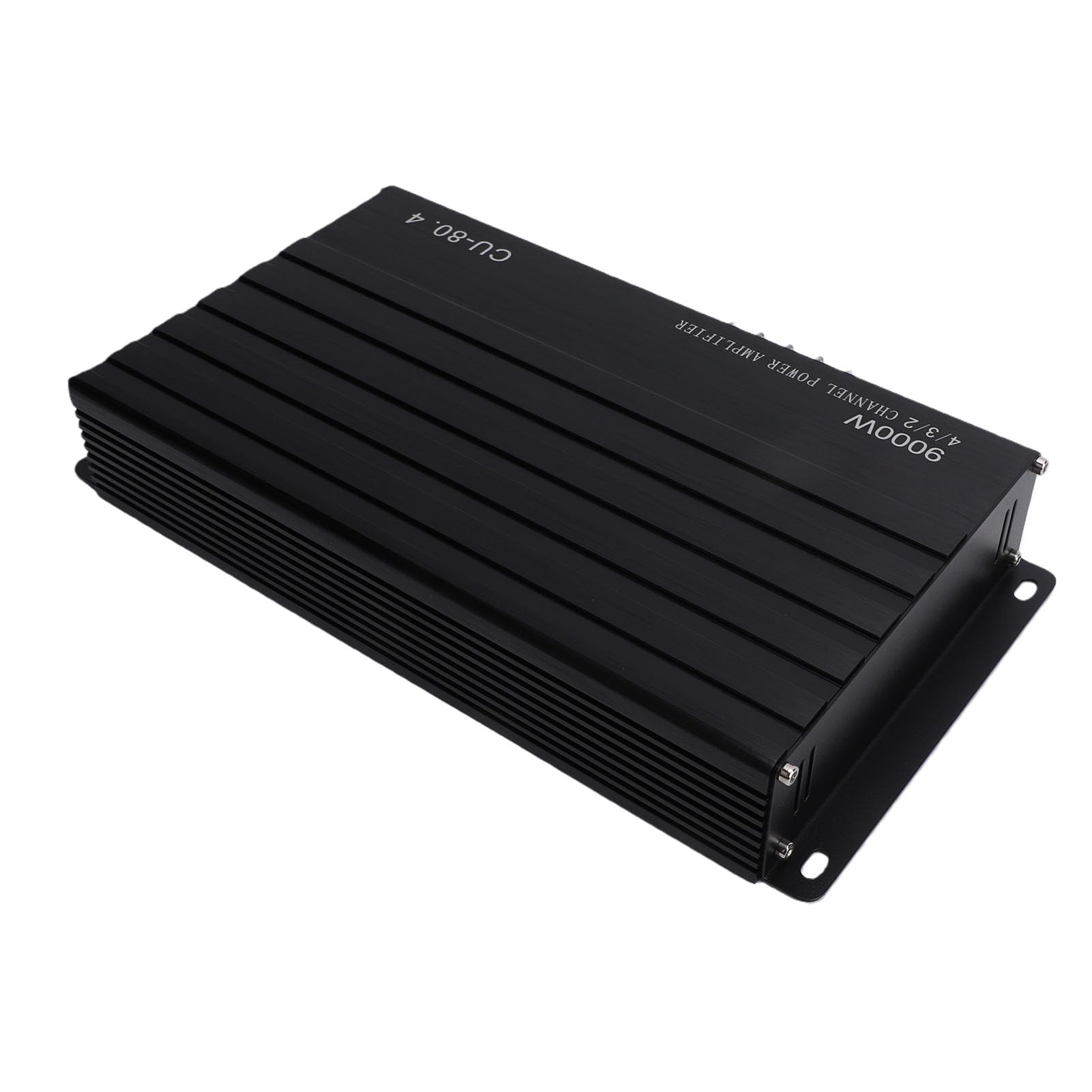 Luocute 4-kanałowy Wzmacniacz Samochodowy, 80 W RMS X 4 dla Systemów DC | Kompaktowy 10,63 X 6,69 X 1,57 Cala, Moc Mostkowa 2 X 200 W, Pasmo Przenoszenia 20 Hz–20 KHz, Współczynnik SNR > 95 DB, do