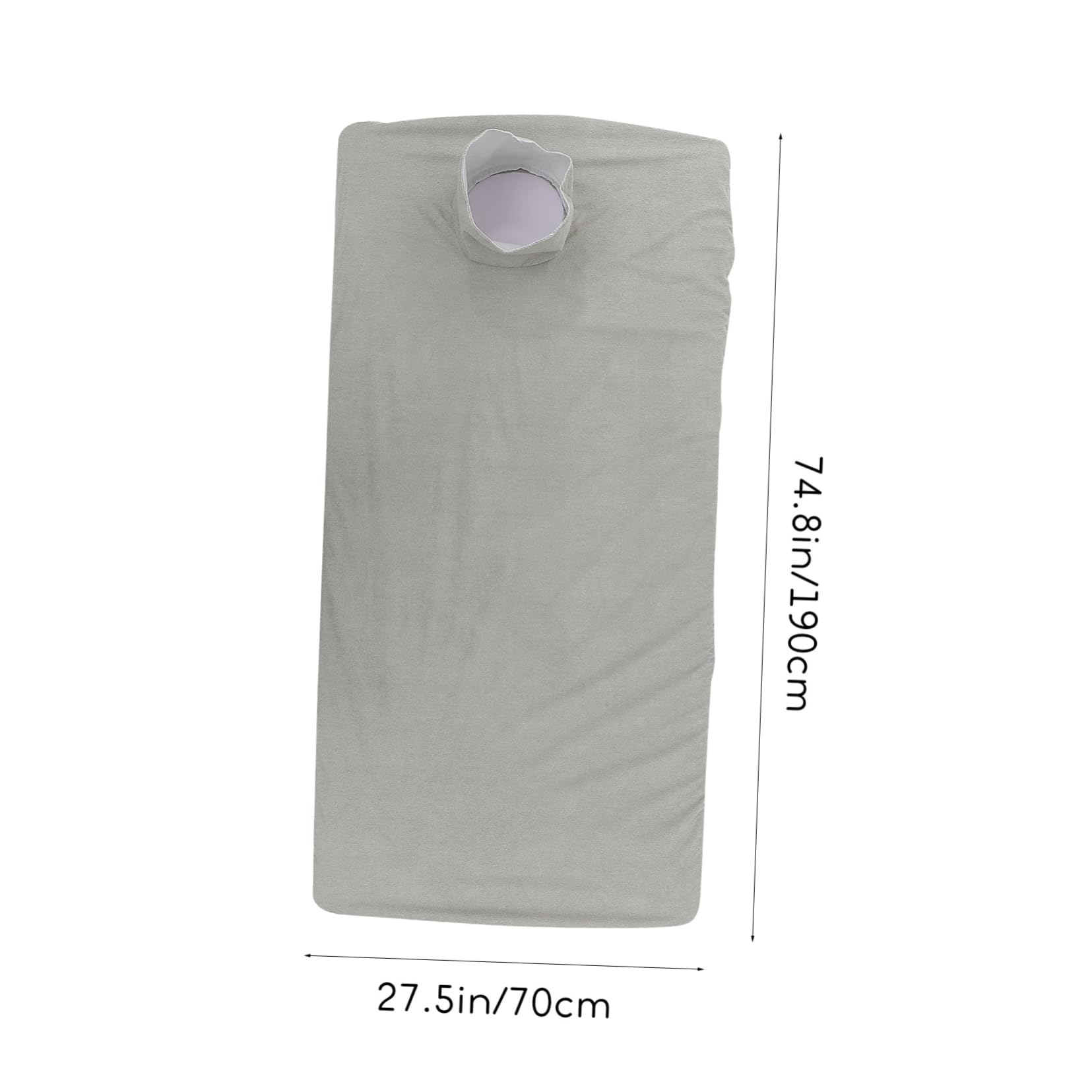 VALICLUD Waterproof Fitted Sheet with Face Hole Beauty Bed Sheet Full Mattress Cover Grey