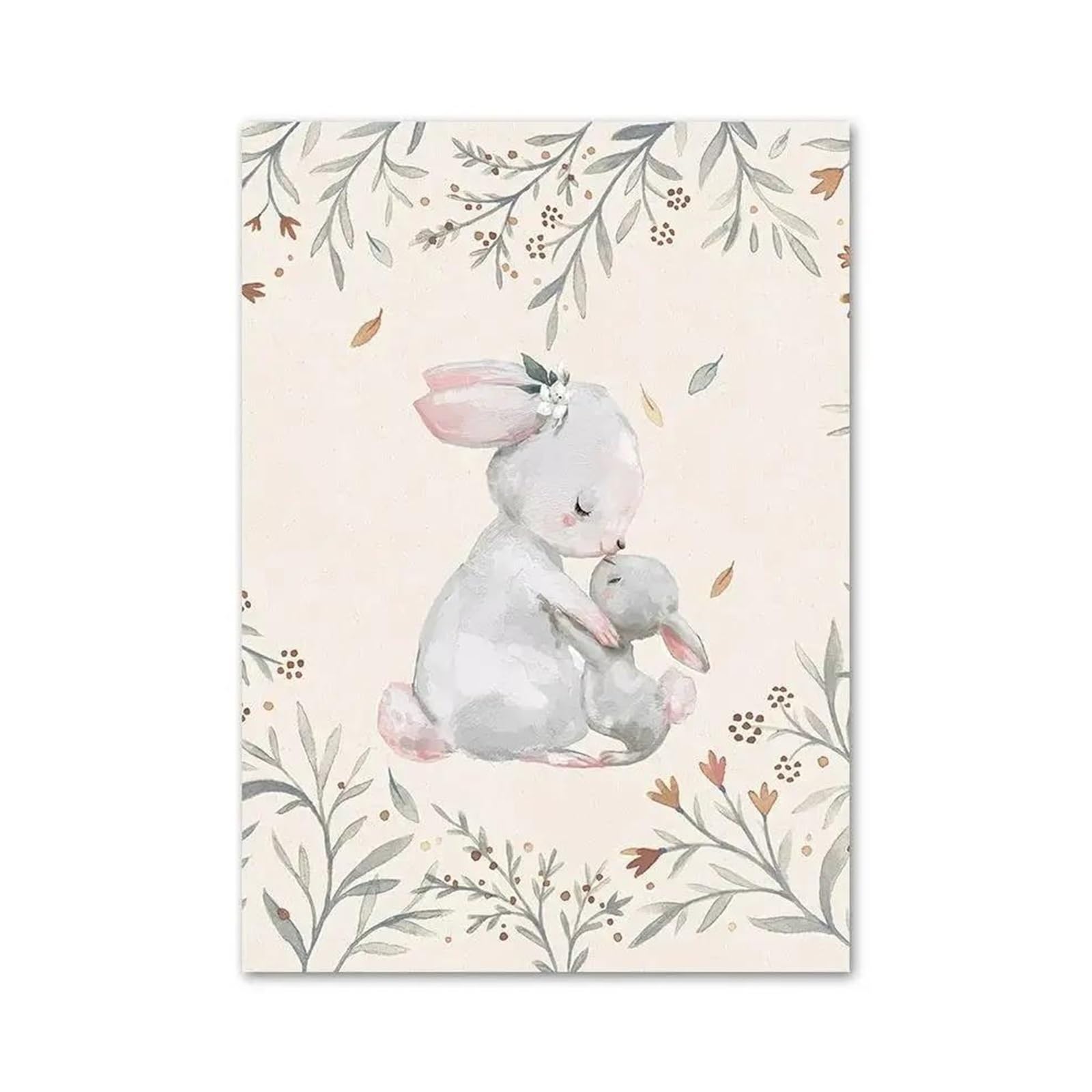 Affiches et impressions nordiques d'animaux de la forêt en toile 40x60cm pour chambre d'enfant