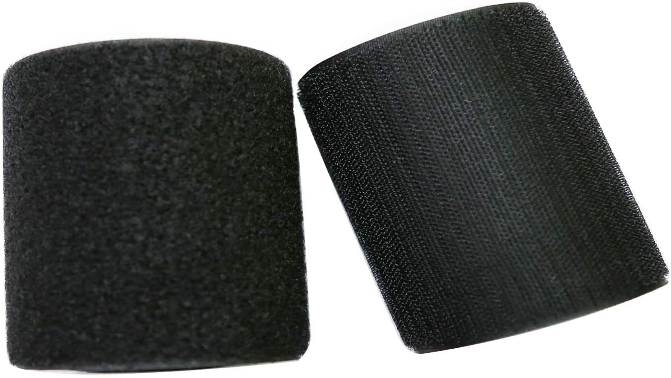 Vkey 4" Width 5 Yards Length Sew on Hook and Loop Style Nylon Strips Fabric Non-Adhesive Back Black Classroom diy(10cm x5M)