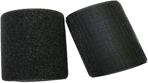 Miniatura 2 de Vkey Tiras de nailon de 4 pulgadas de ancho y 5 yardas de largo, para coser, estilo de gancho y bucle, tela no adhesiva, parte trasera negra, para