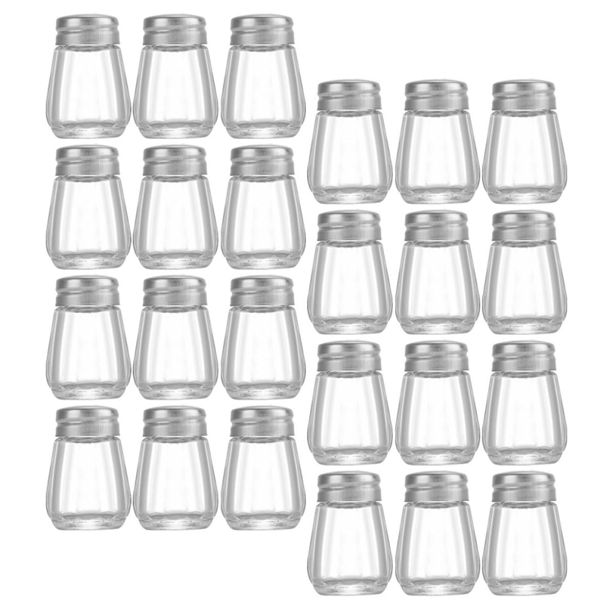 Pots à condiments en verre et acier inoxydable pour une cuisine épurée