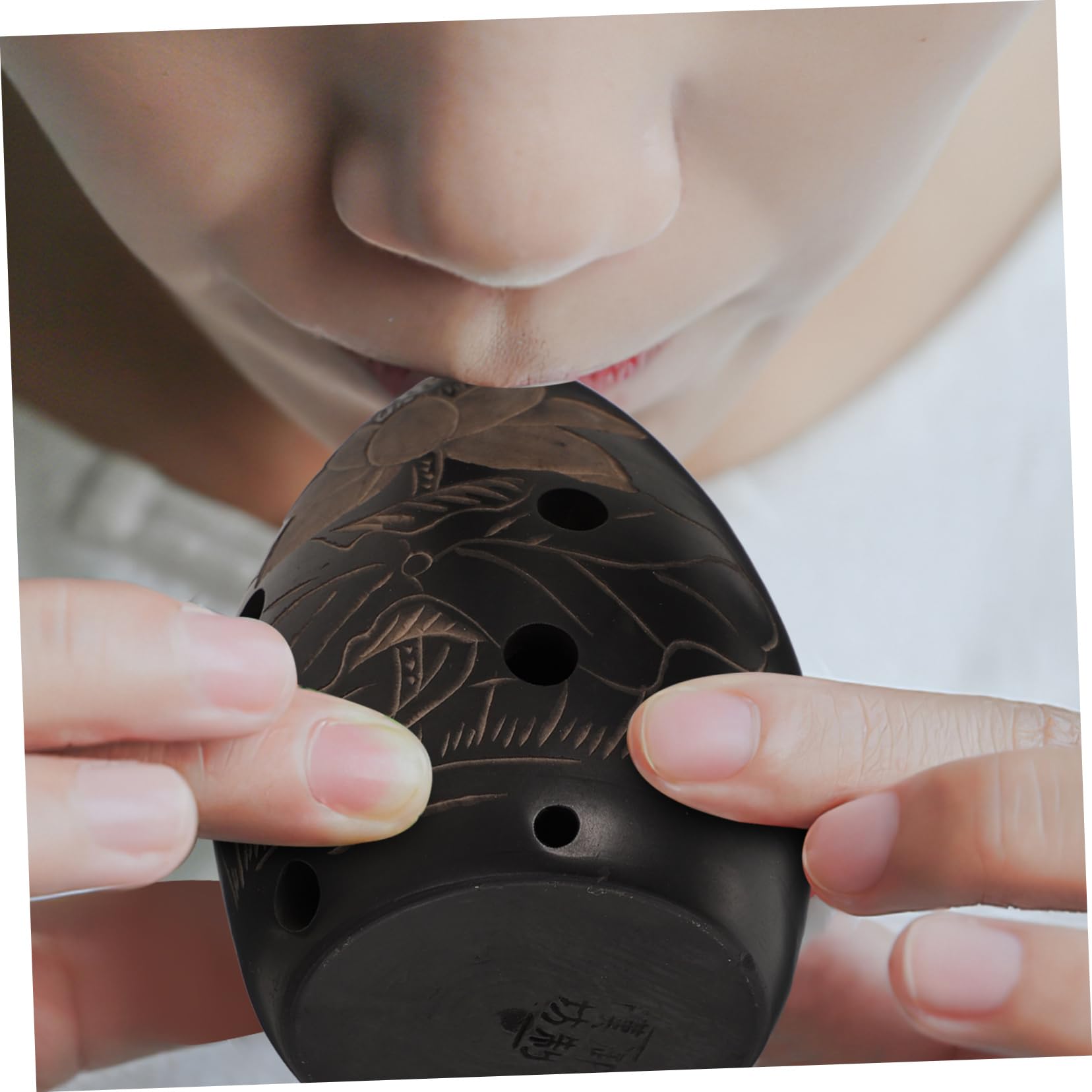 Toyvian Ocarina portable à 8 trous en céramique, en forme de poire - Pour débutants et enfants - Facile à apprendre avec son essentiel - Pour les cours de musique et les fêtes de famille