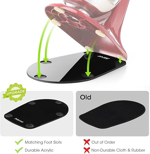 Miniatura 5 de Aieve Alfombrilla deslizante para batidora KitchenAid de 4.5 a 5 cuartos de galón, cabezal inclinable, bandeja deslizante de acrílico con parte