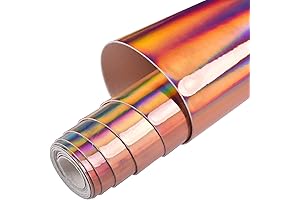 7.8"x53" Rose Gold Holographic Faux Leather for Bows and Earrings