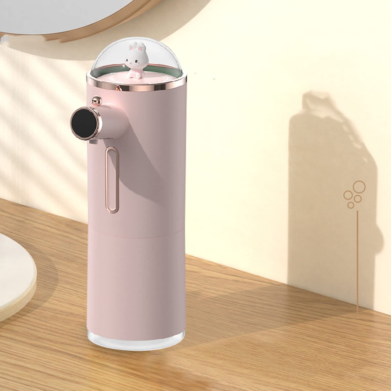 Distributore di Sapone Automatico in Schiuma Carino Simpatico Sensore a Infrarossi Intelligente Impermeabile Ricaricabile Senza Touchplepspispens Automatico di Sapone Tomatico Rosa Displa in Schiuma