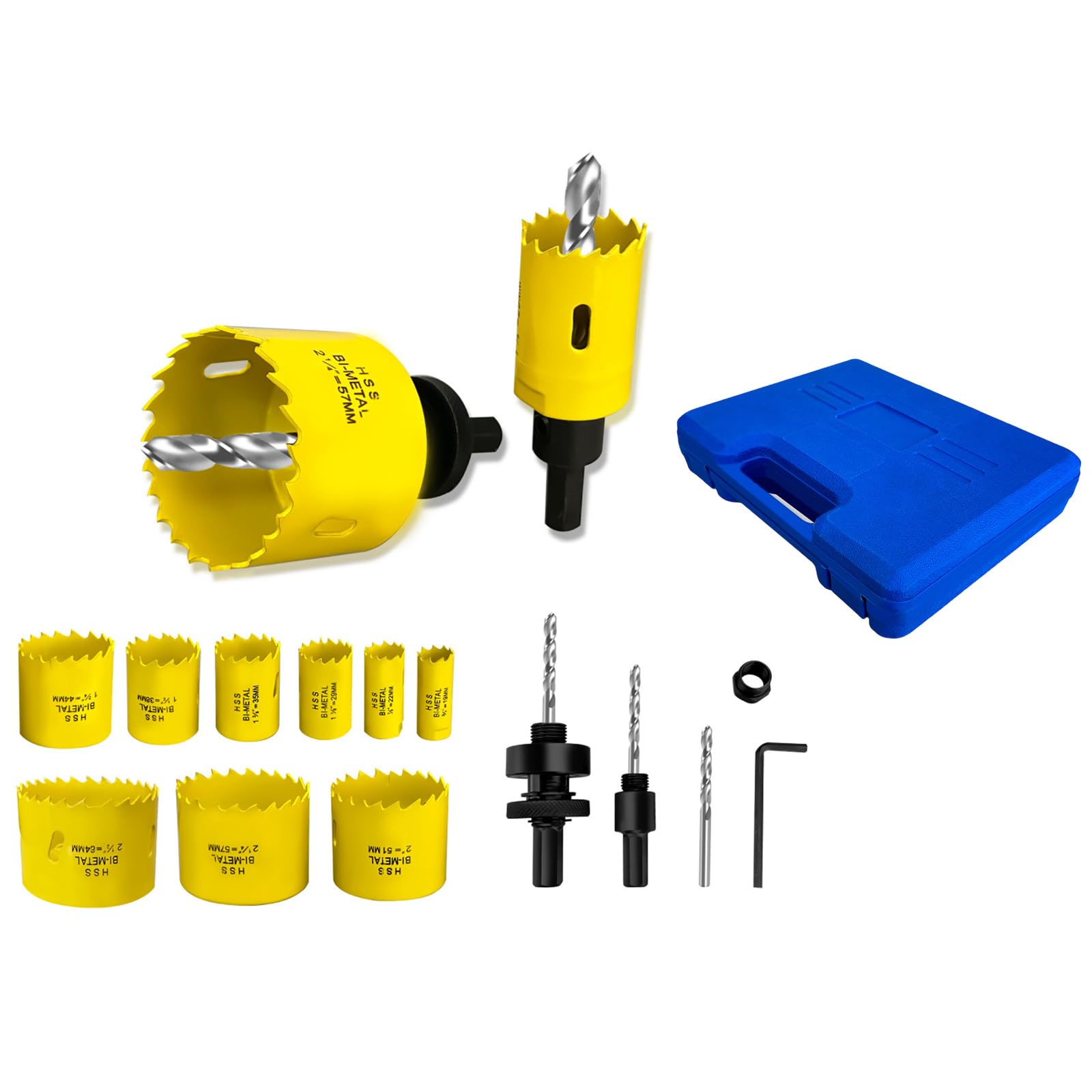 Cortadores de agujeros para madera y mantenimiento en un kit completo de alta durabilidad