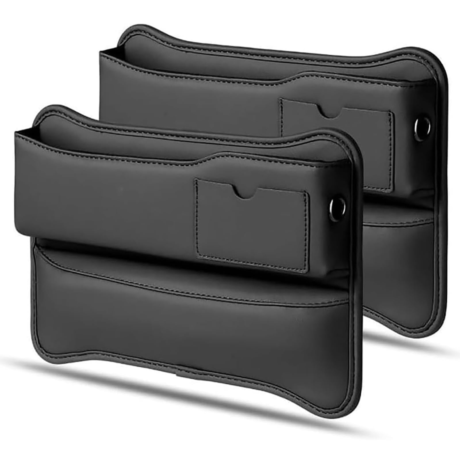 MarxaN Scatola Portaoggetti per Seggiolino Auto per Suzuki Ignis (MF) 2.Gen 2016-2023, Pelle Organizer per Tasca Laterale Seggiolino Gap Tasche Laterali Sedile Seggiolini Accessori,A/Black
