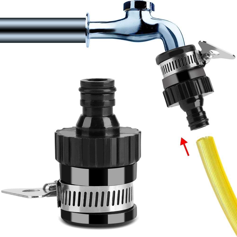 MR. DIY Crafts Universal Tap Connector Adapter, ABS Plastic, Adjustable Stainless Steel Clamp, Leak-Proof, for Garden Irrigation, Car Wash & Outdoor Watering (2, Universal Fit)-picture-23