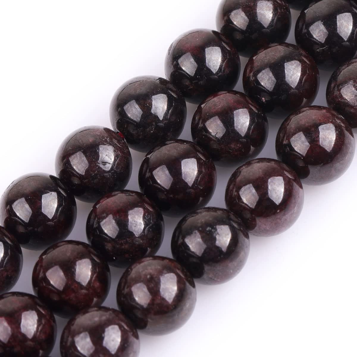 JOE FOREMAN Natural Round Garnet Gemstone Loose Beads 10mm in Bulk One Strand 15"