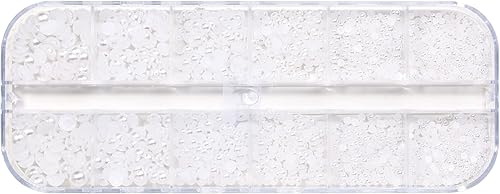 Miniatura 8 de Perlas planas para uñas, perlas blancas para arte de uñas, perlas de uñas de color AB para arte de uñas, perlas de joyería para uñas, con bolígrafo