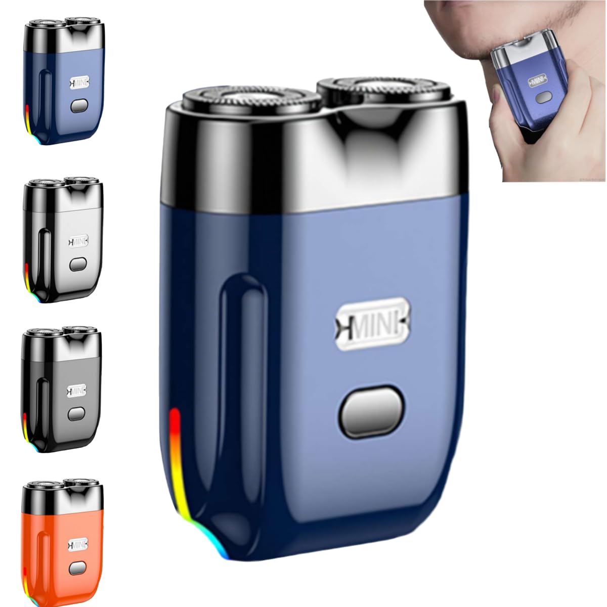Mini Dual-Head Electric Shaver Electric Razor Mini Double Head Electric Shave Mini Portable Electric Shaver for Men Washable