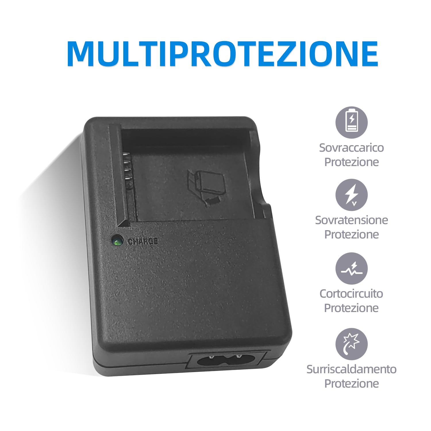 DMW-BCG10 Caricabatterie compatibile con Panasonic DMC-TZ10 DMC-TZ20 | DMC-TZ22 DMC-TZ6 DMC-TZ7 DMC-TZ8 DMC-ZR1 DMC-ZR3 DMC-ZS1 DMC-ZS3 DMC-ZS5 DMC-ZS7 DMC-ZX1 DMC-ZX3