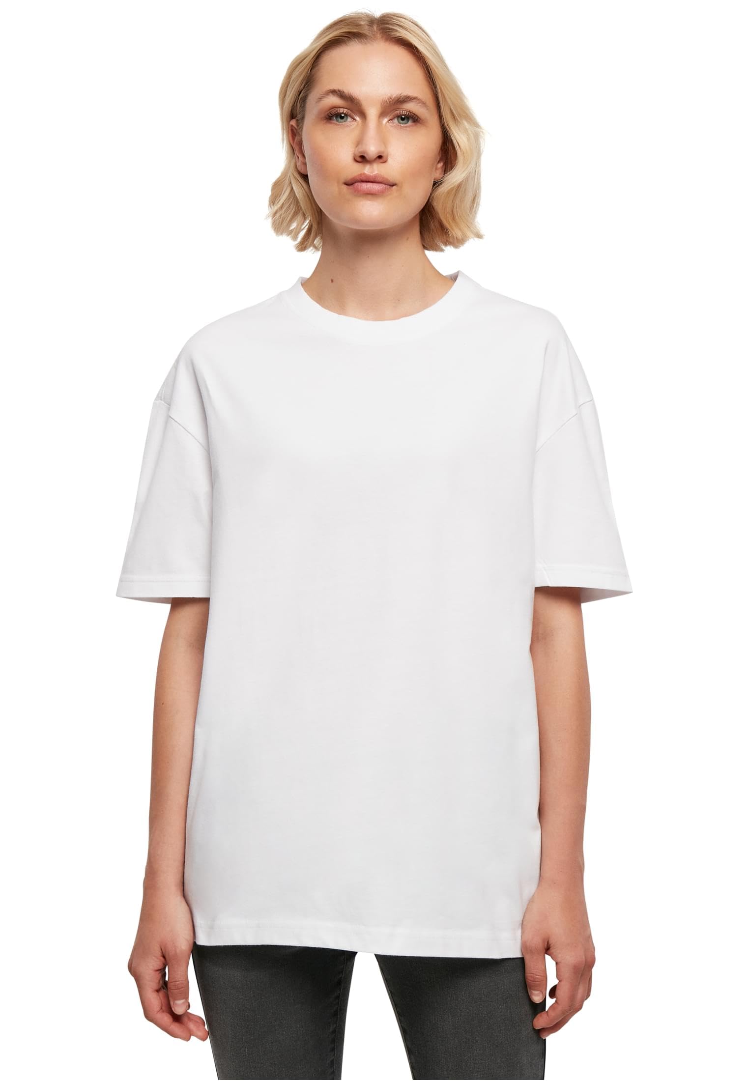 Build Your Brand Damen T-Shirt Ladies Oversized Boyfriend Tee, lässiges T-Shirt für Frauen in Oversized Optik, Baumwolle, Größen XS - 5XL