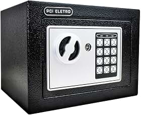 Cofre Digital Eletrônico Segurança Premium Senha ou Chave Travas Seguro 3kg