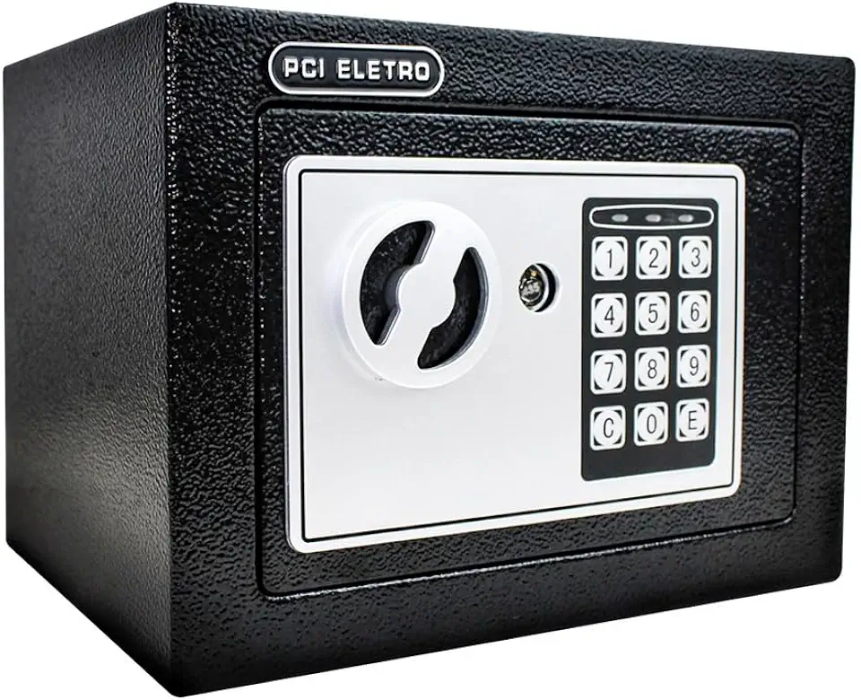 Cofre Digital Eletrônico Segurança Premium Senha ou Chave Travas Seguro 3kg