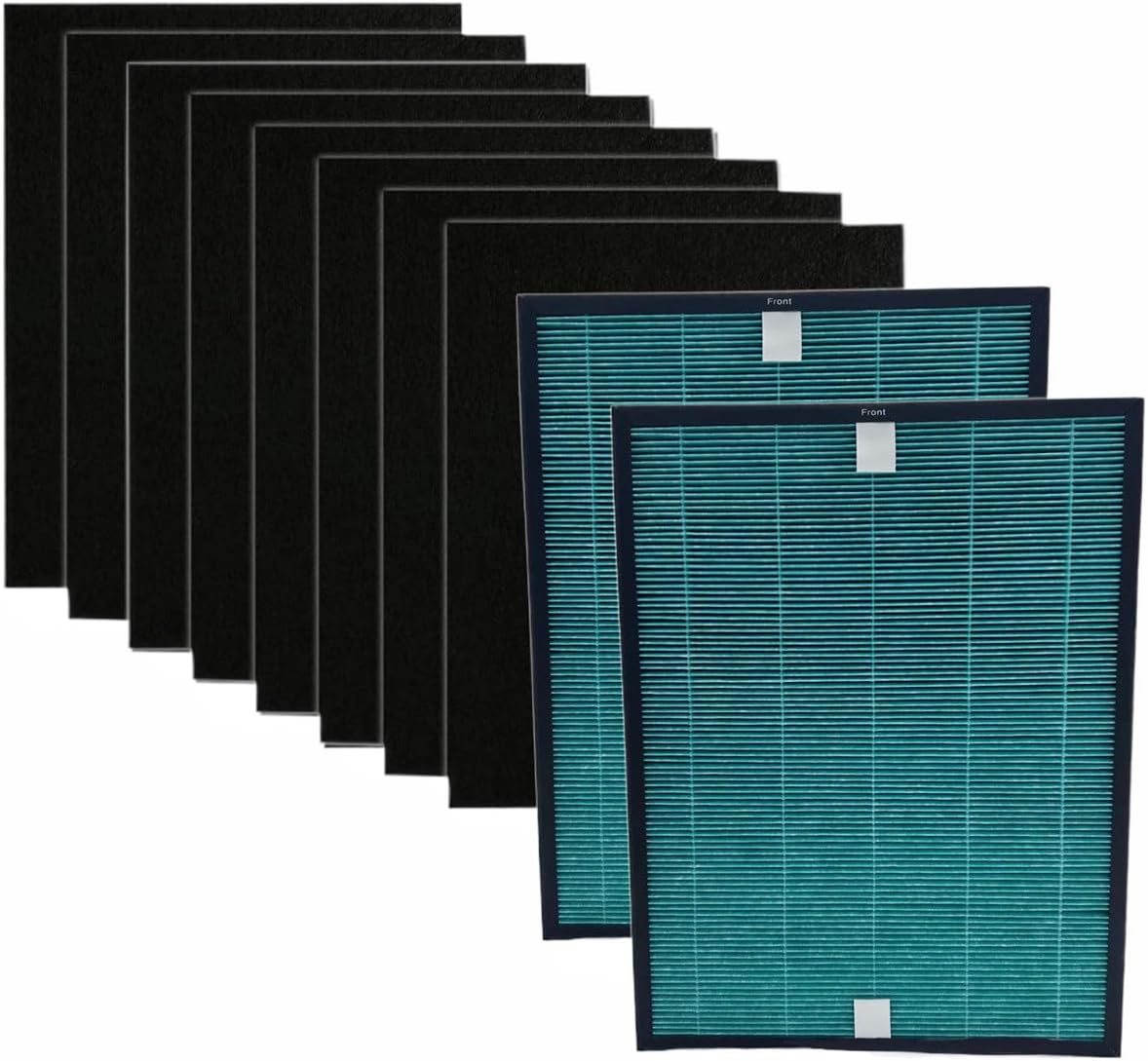 Replacement H13 Filter Compatible with Coway Airmega 150, Airmega 160 (AP-1019C-FP) Air Purifier (2 Filter +8 Pre-filters)