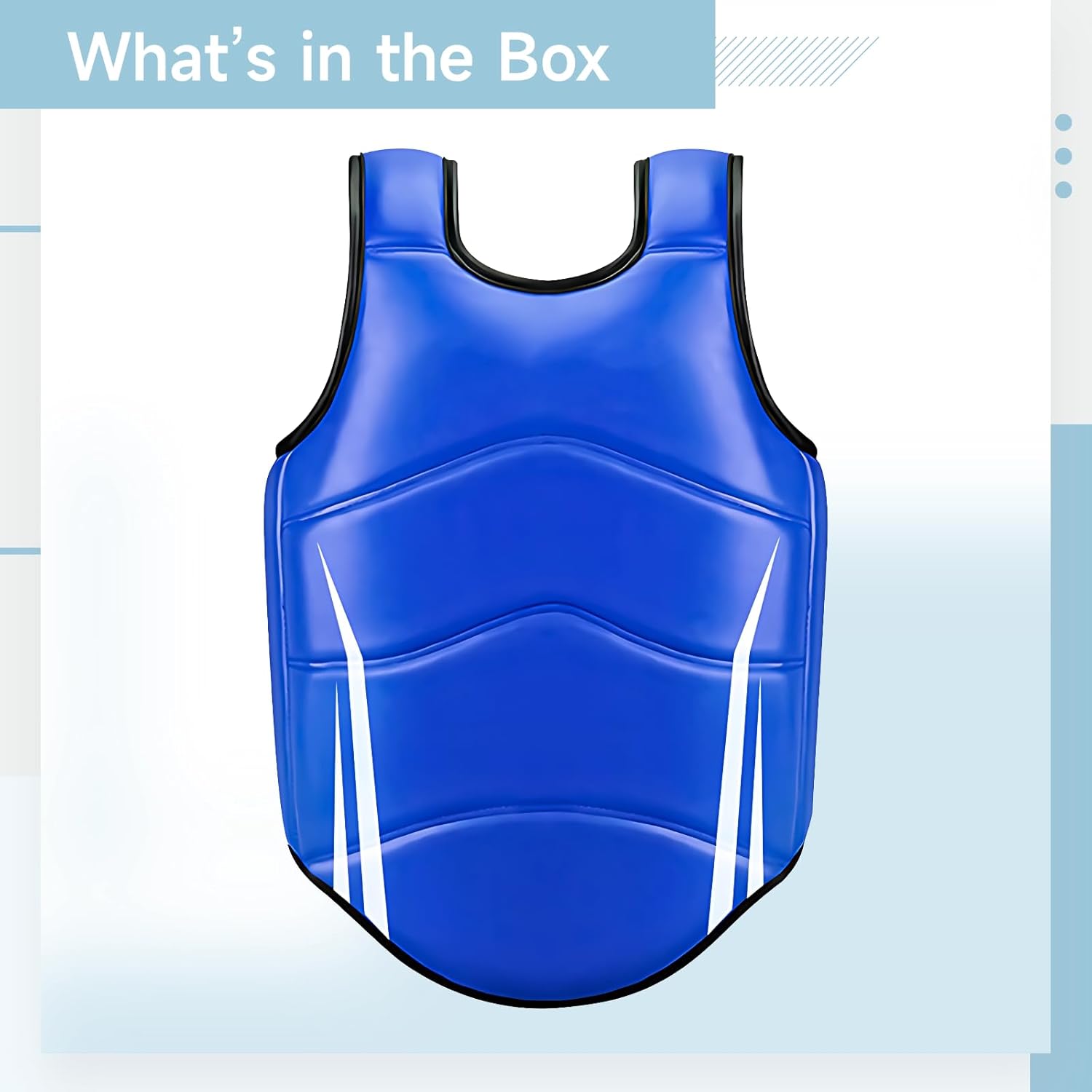 Boxing MMA Chest Protector, Taekwondo Muay Thai Padded Rib Shield, Pu Leather Guard for Training, Men Women