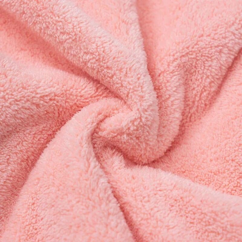 Image of Fezora Microfiber Towels for Bath-Soft Coral Fleece Towel with Extra Soft Plush & Quick Dry Large Size Towels Hook Quick Dry Super Absorbent-Bath Towel for Men and Women-70 x 140 cm (Orange)