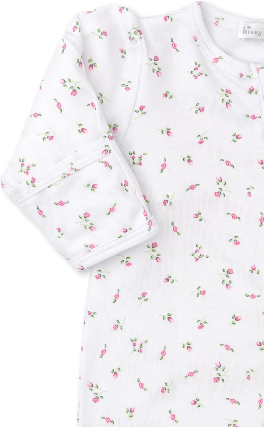 Kissy Kissy Baby Boys and Girls 100% Pima Cotton Garden Roses 2-Way Zip Front Footie Pajamas