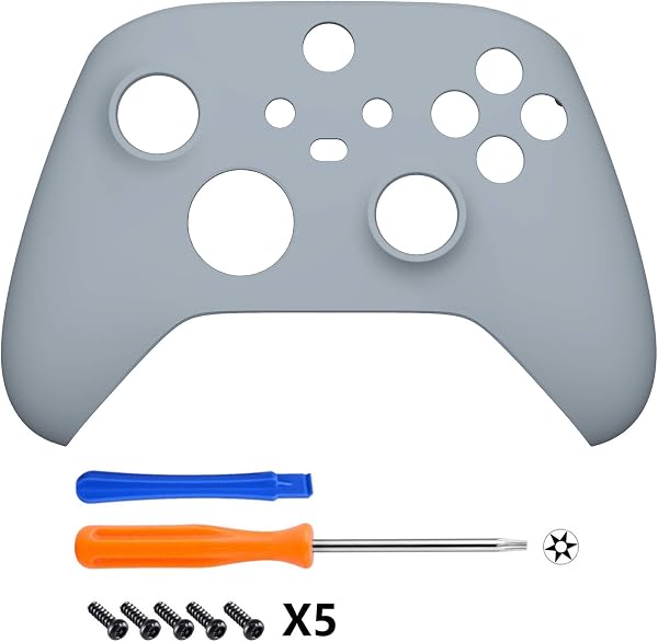 eXtremeRate Coque Avant de Remplacement pour Xbox Séries X/S Manette, Coque Avant Custome pour Xbox Séries X/S, Manette Non Inclut-Nouvel Espoir Gris - 3