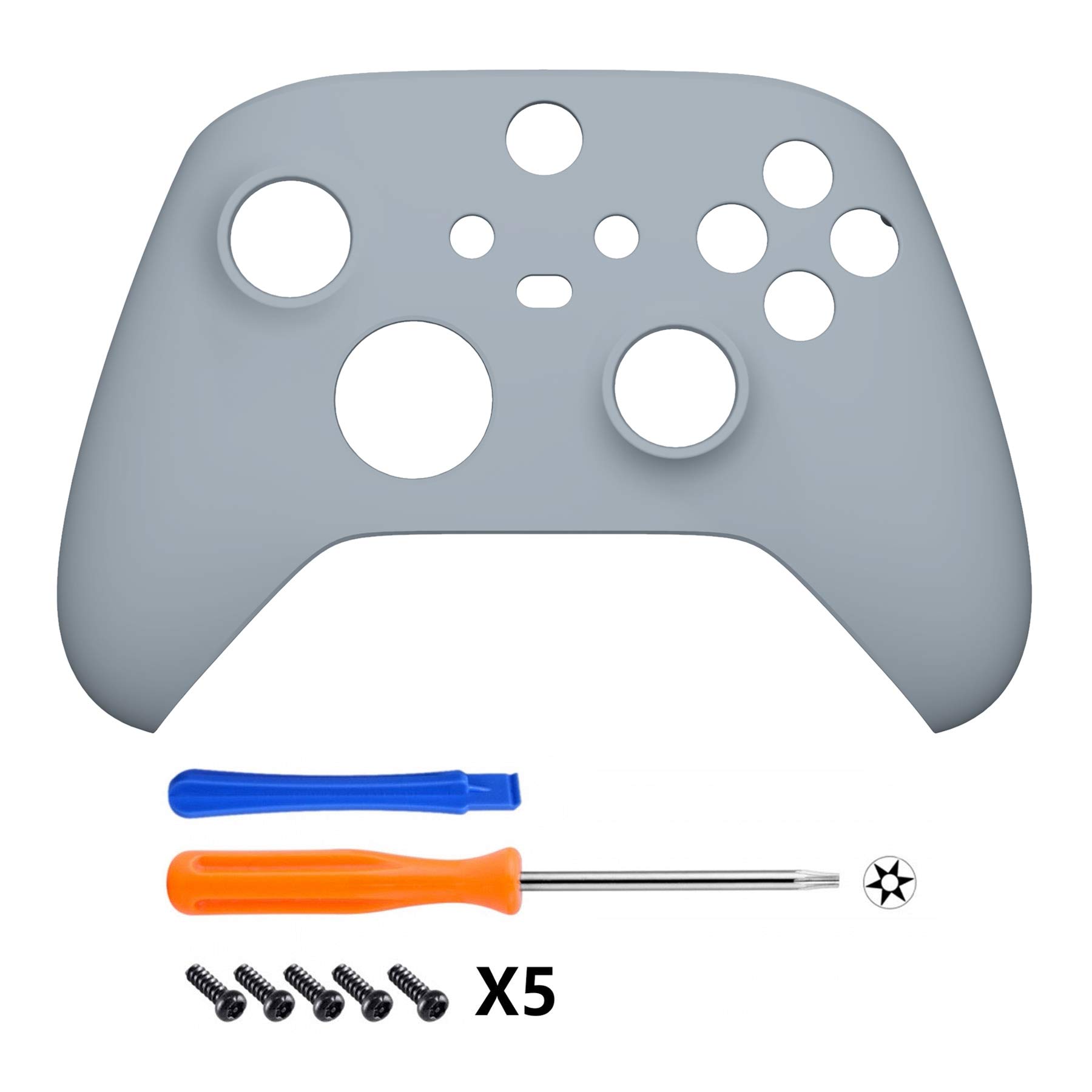 eXtremeRate Coque Avant de Remplacement pour Xbox Séries X/S Manette, Coque Avant Custome pour Xbox Séries X/S, Manette Non Inclut-Nouvel Espoir Gris - 4