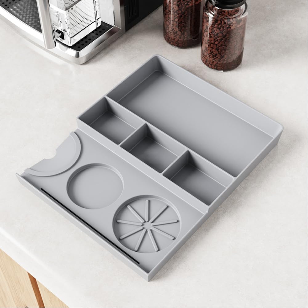 Station de tamper expresso gris pour sublimer votre coin café