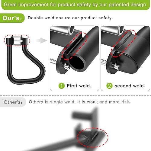 Miniatura 4 de SELEWARE Accesorio de barra de inmersión sólida para 2 x 2 pulgadas o 3 x 3 pulgadas con agujero de 1 pulgada, 12 o 58 pulgadas, juego de 2 barras