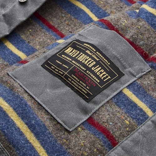 Image of Huckberry Flint and Tinder Men's Wool-Lined Waxed Trucker Jacket, Built for Layering