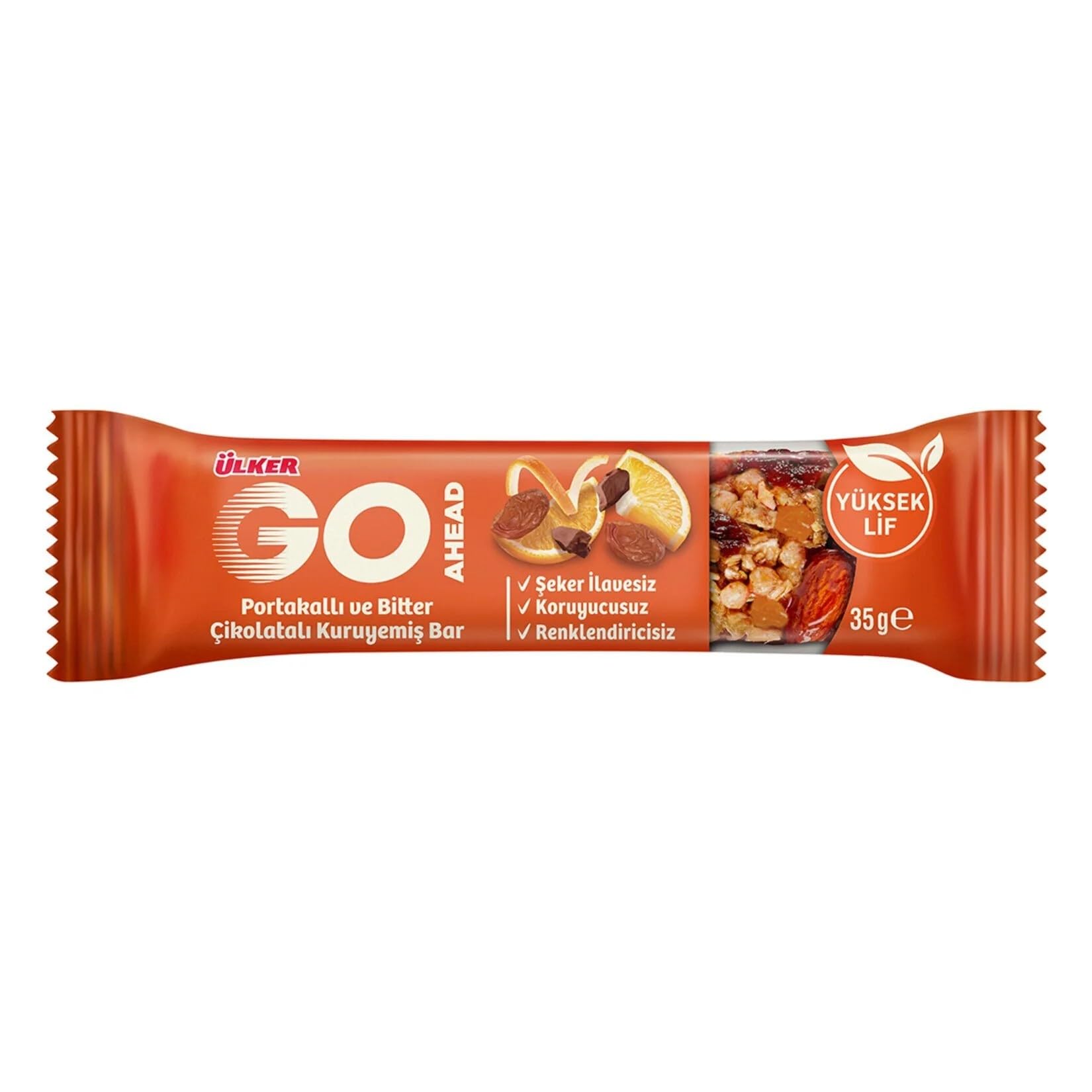 ÜLKER Go Ahead Portakallı Üzümlü Kuruyemişli Bar, 35 Gr