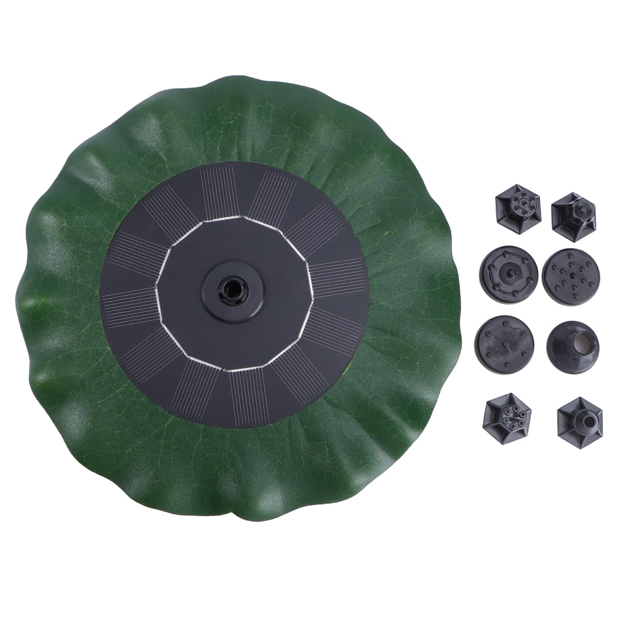 DOITOOL Solar Bird Bath Fountains, Lotus Leaf Shape Solar Fountain, Outdoor Dc Brushless Pump for Fish Pond Garden Bird Bath Decor, 7.87 X 7.87 X 1.65 Inches, Green