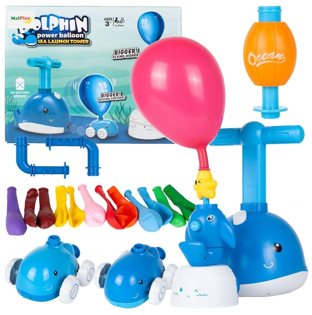 Balloon - Car - Balloon Launcher - Dolphin - Pump - Toy - Balloon Toy - HUKITECH