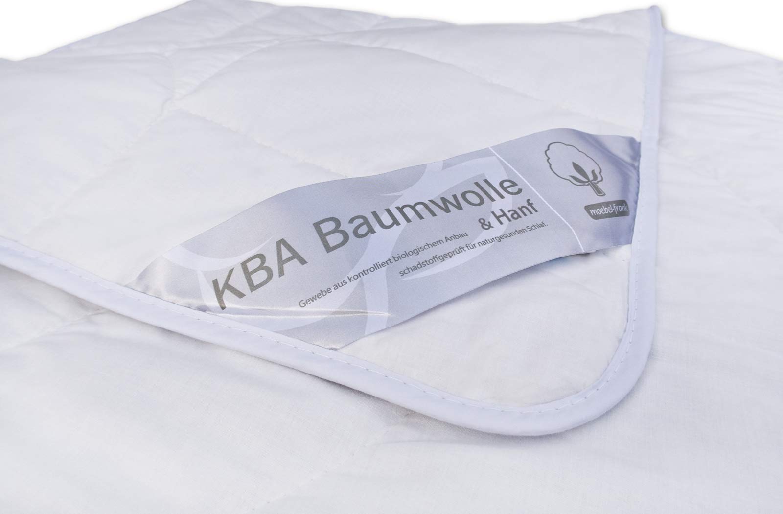 franknatur Bettdecke 135x200 Sommerdecke mit Hanf und Bio Baumwolle | leichte Sommerbettdecke, mit Bio Baumwollbezug, atmungsaktiv, waschbar, Oeko Tex