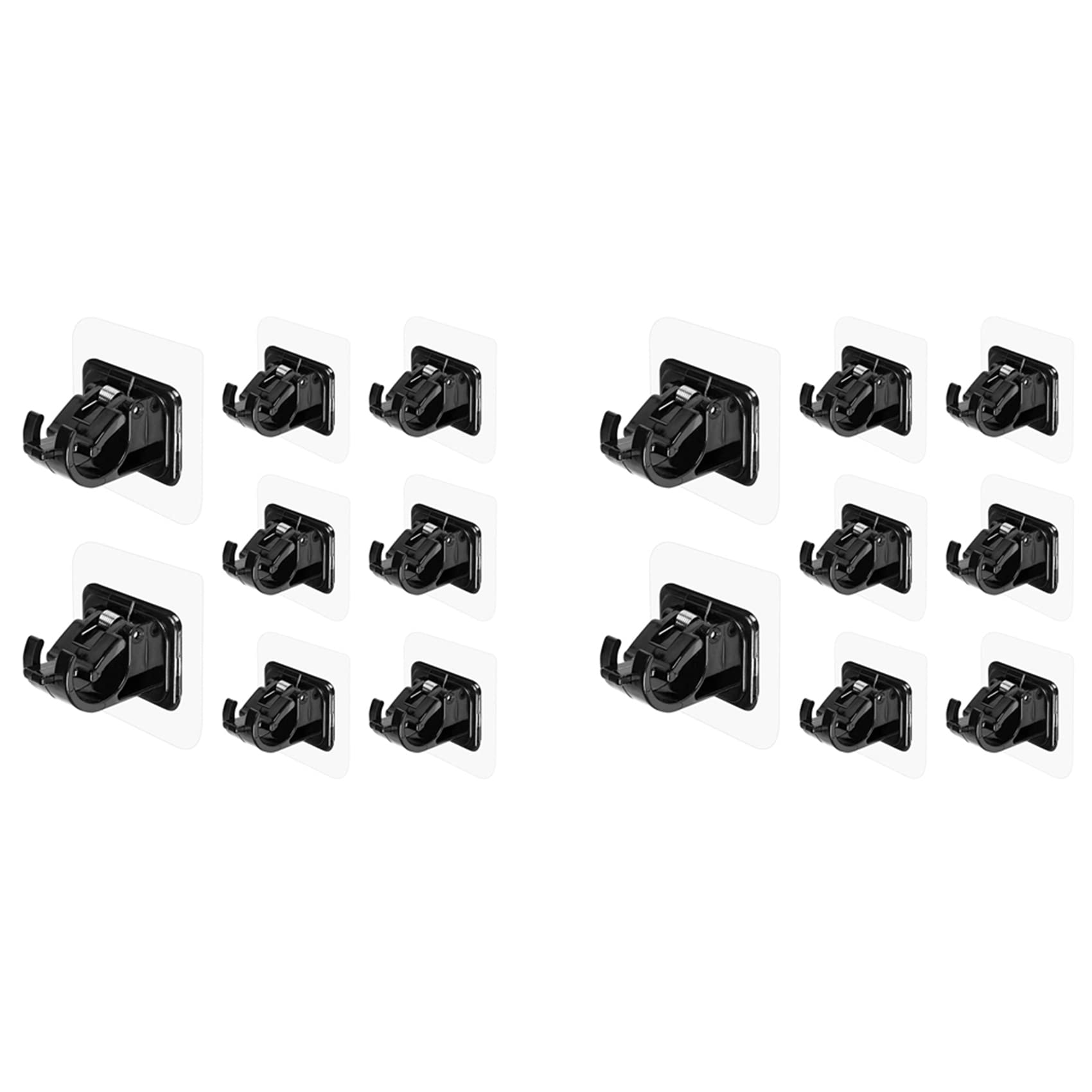 Hndhbfgrt 16PCS No Drill Curtain Rod Brackets No Drilling Self Adhesive Curtain Rod Holder Hooks Nail Free Curtain Rod Hooks