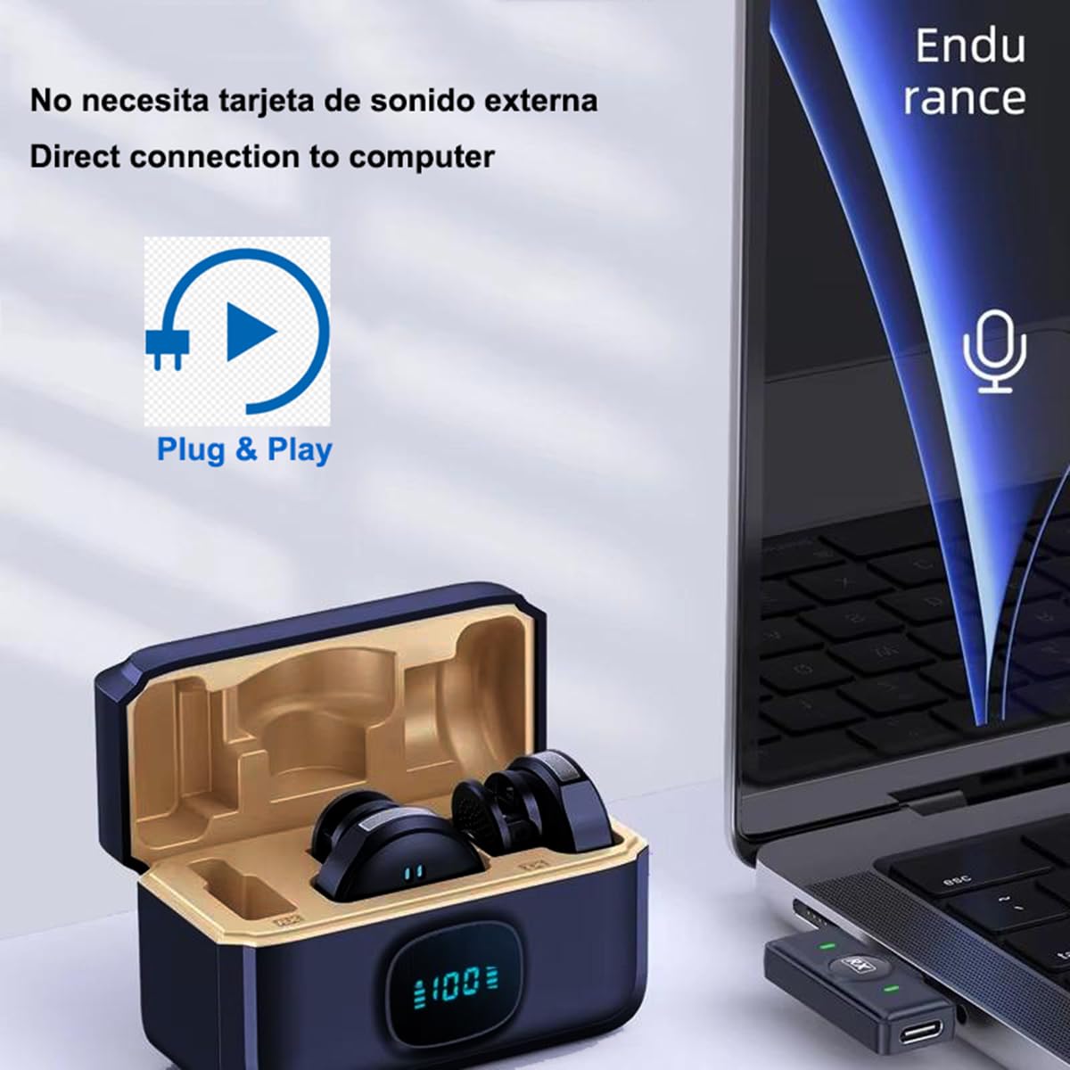 DOKI Q8 Micrófono Inalambrico Solapa Compatible con iPhone