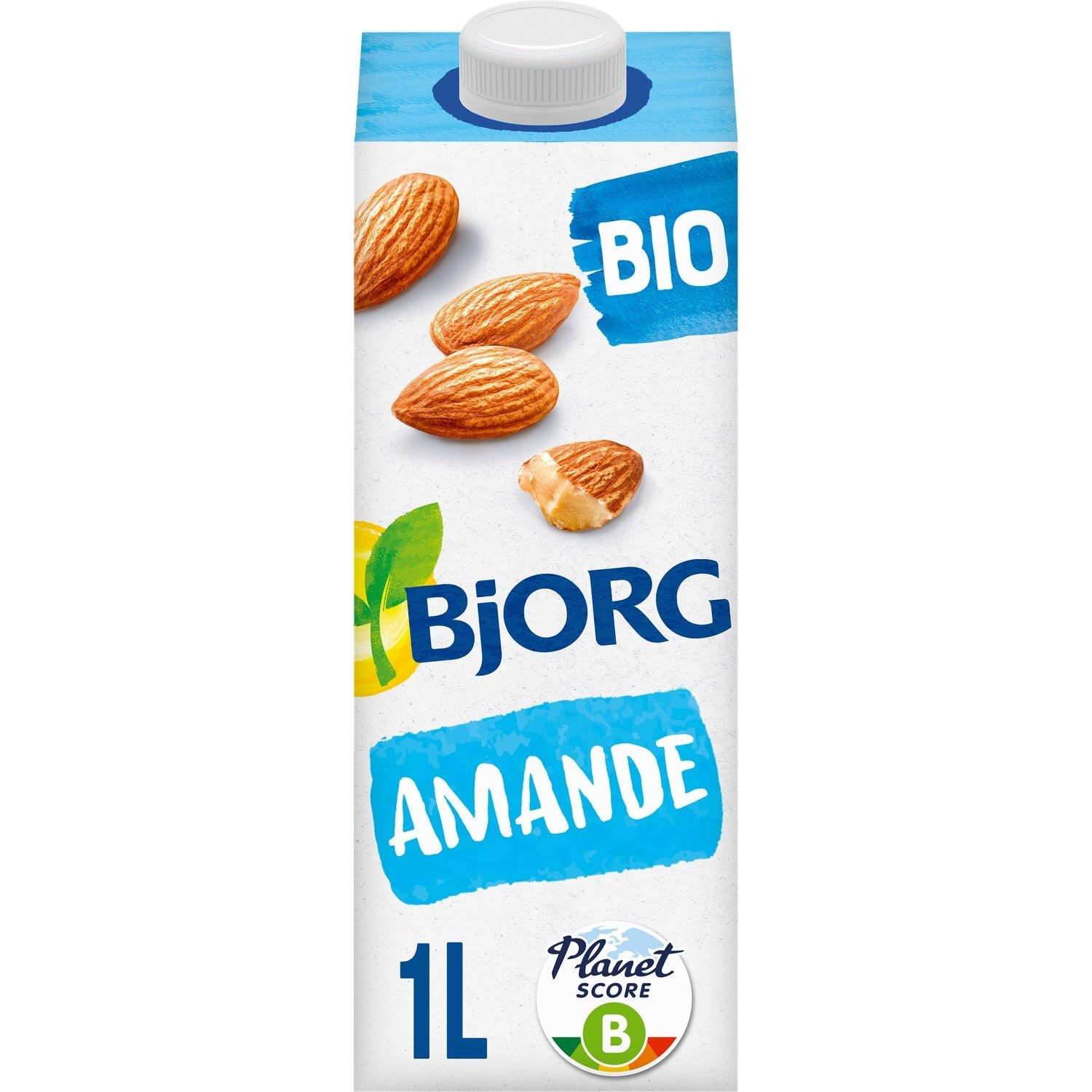 BJJORG – Boisson Végétale Bio au Lait d'Amande Douce et Naturelle, Idéale au Quotidien (1 L) - Lot de 4 - vendu par Lot