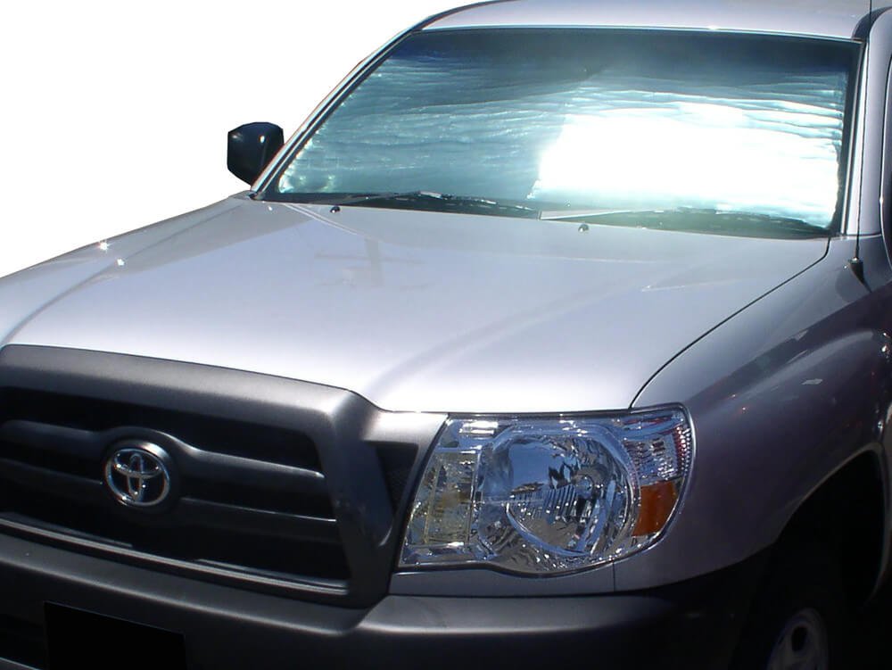 HeatShield, The Original Windshield Sun Shade, Custom-Fit for Toyota Tacoma Truck 2005-2015, Silver Series
