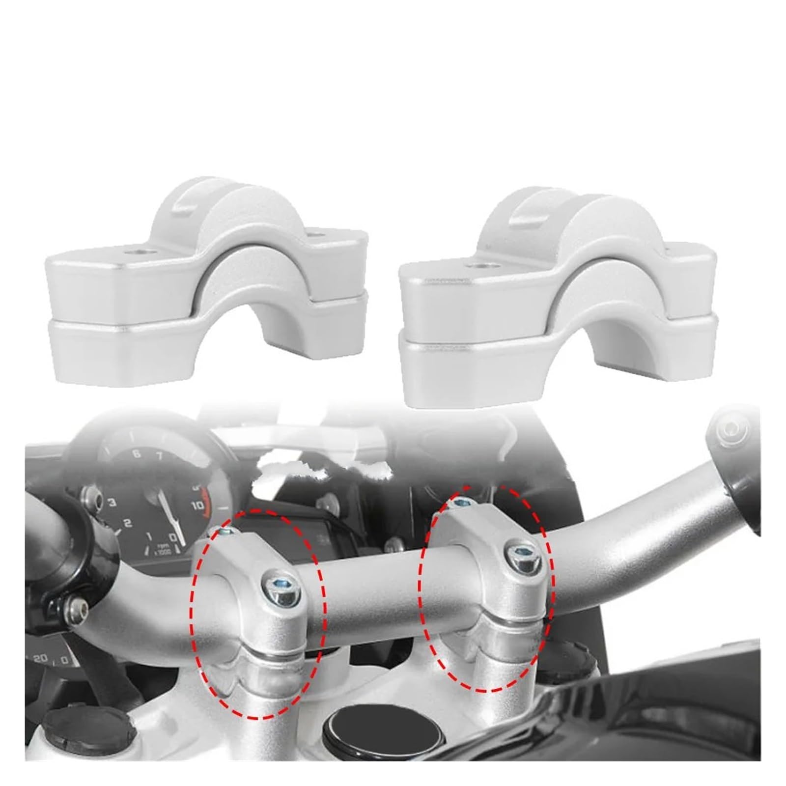Outlaw Motorcycle Handlebar Riser Kit Evotech Handlebar Offset Riser ...