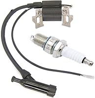 Vista 6 de Bobina de encendido para Honda GX120 GX160 GX200 generador de motor Rototiller 4589693 30500-ZE1-073 con filtro de aire de bujía por TOPEMAI