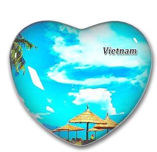 Vietnam Nha Trang Four Island Tour Fridge Magnets Sticker Kitchen Refrigerator Decoration Magnet Gift Heart Shape