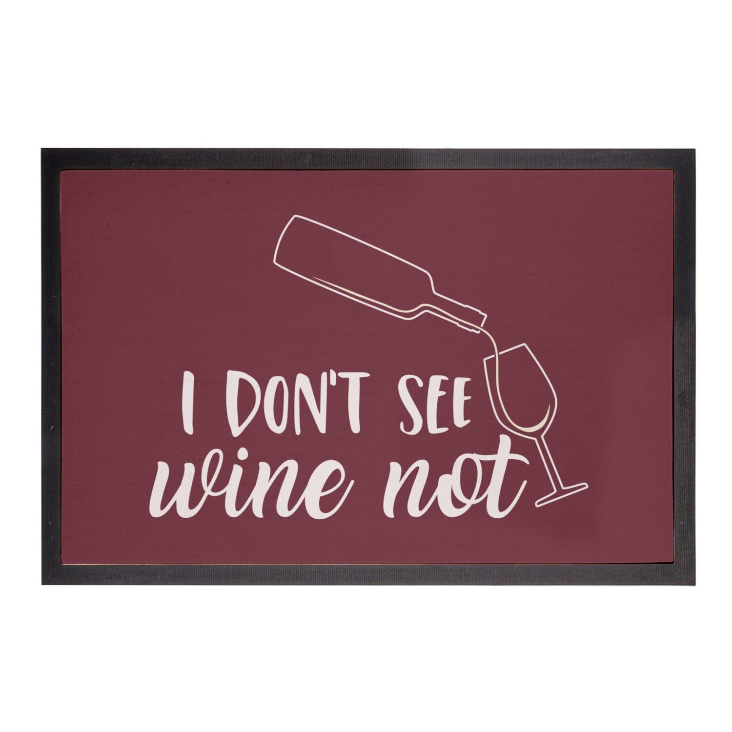 Paillasson rouge 75x50 cm avec blague de vin pour décoration entrée maison originale