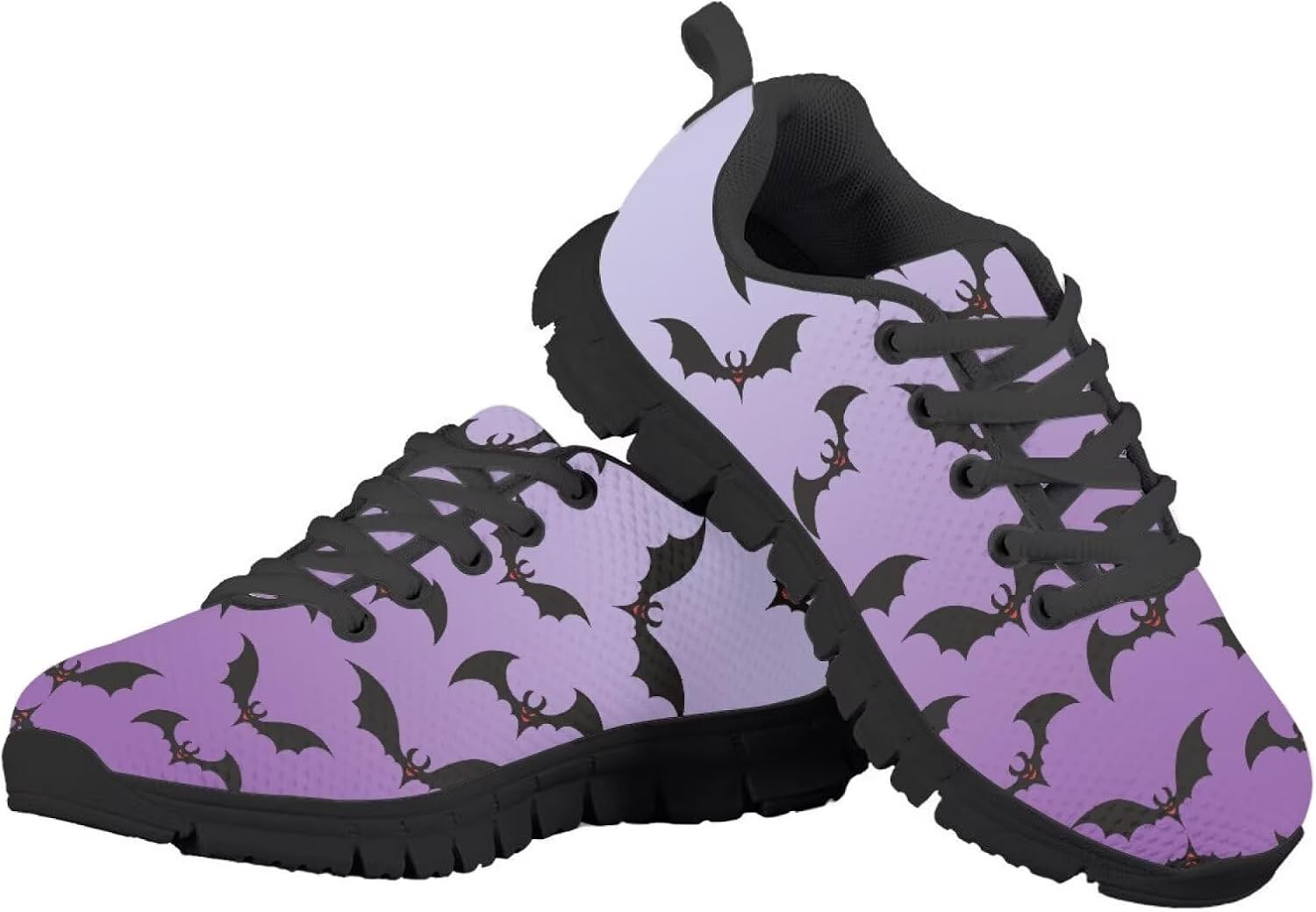 Funnydude Cute Print Girls Tennis Shoes Lightweight Breathable Sneakers Lace up Walking Shoes for School